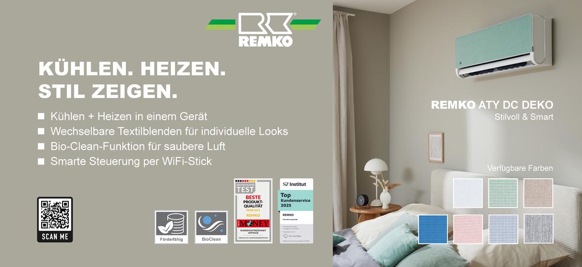 Die Bordkarte mit relevanten Infos zum Klimagerät ATY  DC  DEKO und dem QR-Code für weitere Daten.