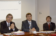 v.l.n.r: DI Karl Ochsner (Obmann BWP), Ing. Dr. Georg Patay (stellvertretender Obmann BWP), Dr. Herbert Greisberger (Generalsekretär der Österreichischen Gesellschaft für Umwelt und Technik/ÖGUT)