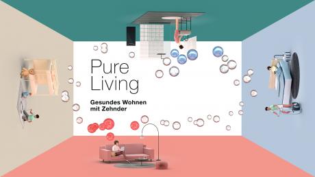 Auf der Markenerlebnis-Plattform „Pure Living – Gesundes Wohnen mit Zehnder“,  kann der Messebesucher emotional und praxisnah in die Zehnder Produktwelt zum Thema „Gesundes Wohnen“ eintauchen. 